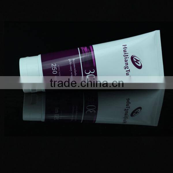 300ml cosmetic plastic matt transparent lotion tube with flip-top cap