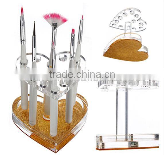 Custom heart shape makeup brush display holder