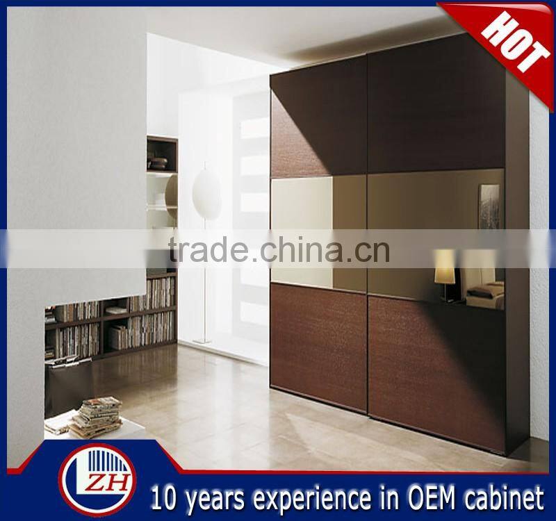 Nice cheap double color sliding door wardrobe design furniture bedroom