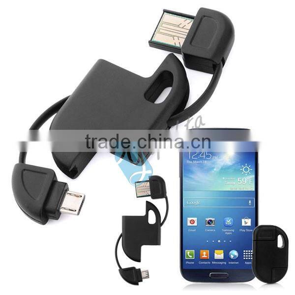 For Samsung/HTC Android 5 Pin Micro USB Keychain Cable For Phone Gadget
