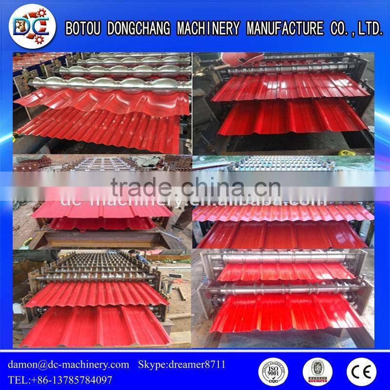 galvanized zinc roof panel double deck roll forming machine