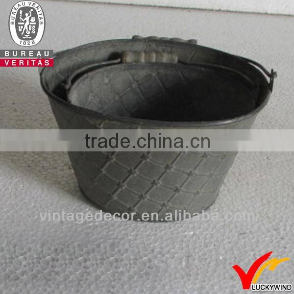 weeding decorations galvanized antique basket planting