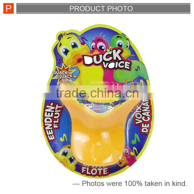 Promotional toy plastic duck voice whistle toy sound like duck