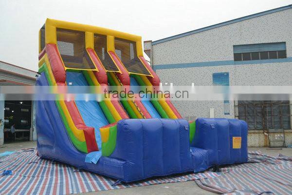 Popular inflatable swimming pool game water park slides