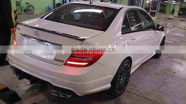 High quality Carbon fiber w204 V design diffuser rear lip for MB C-CLASS w204 c63 and AMG sport 2012~
