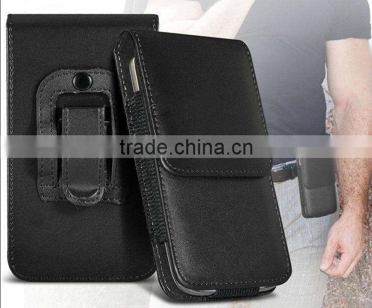 PU Leather Pouch Belt Holster Flip Case Cover Holder For Various Mobile