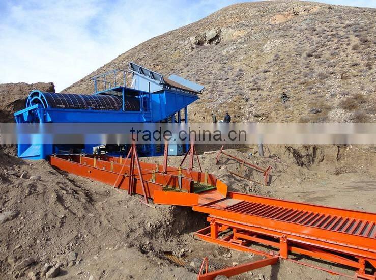 Mobile Gold trommel machine for panning