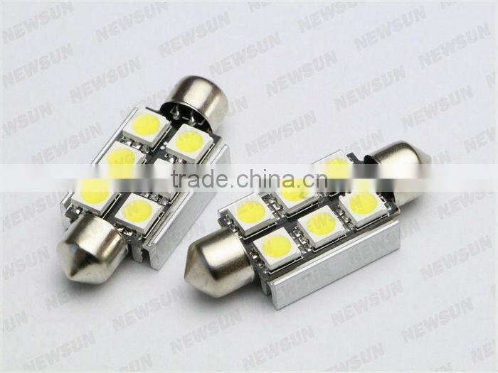 2014 Becautiful color white/blue/yellow/green/red Led car decoration light bulbs,12V Festoon led bulb 12V C5W 39mm has heat sink
