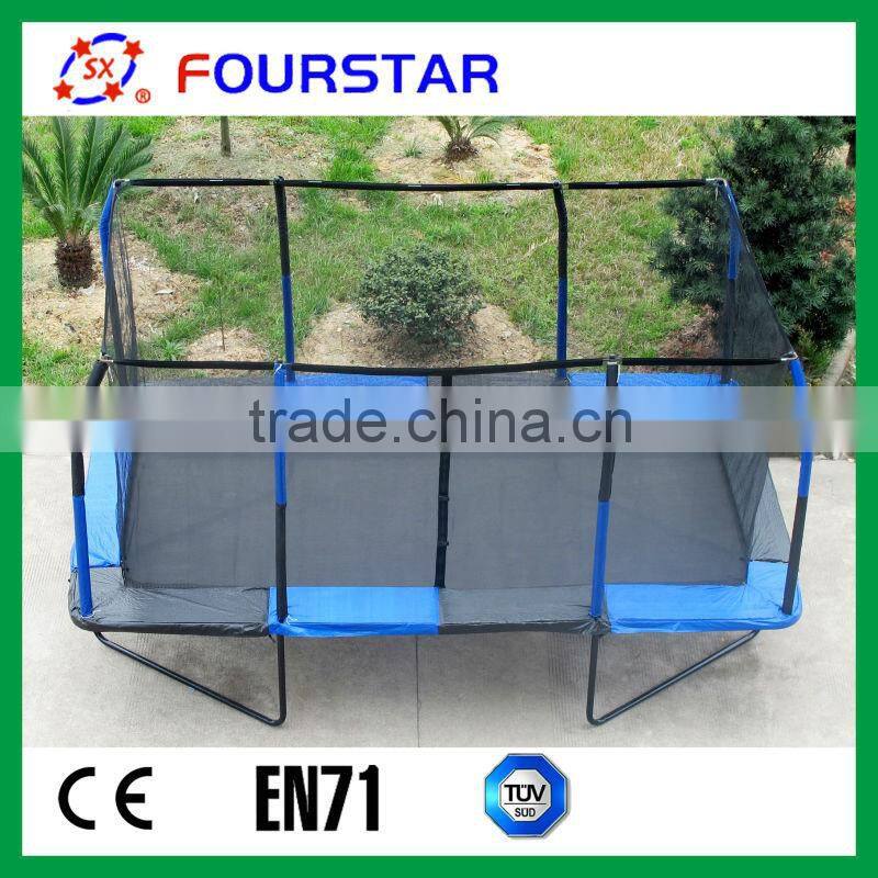 8*12FT Rectangle Trampoline with Safety Net for High Jump for Sale