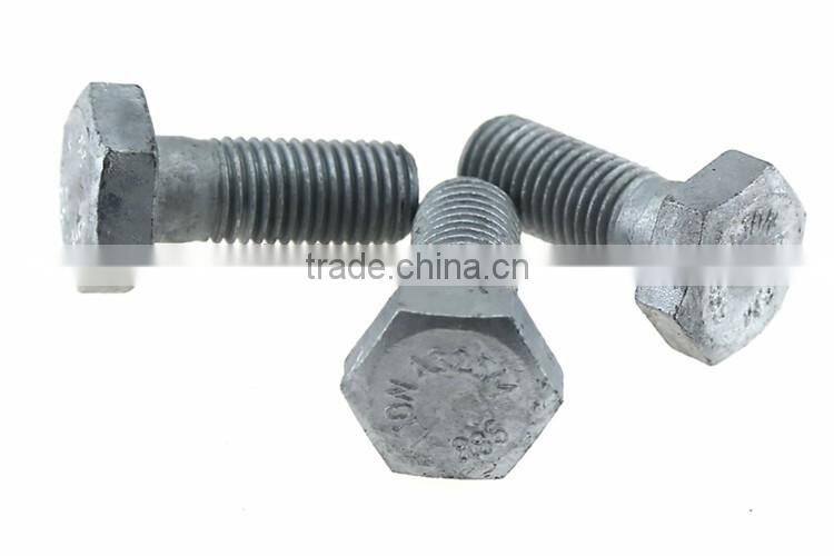 Din961 fine thread Zinc Plated Hex Bolt