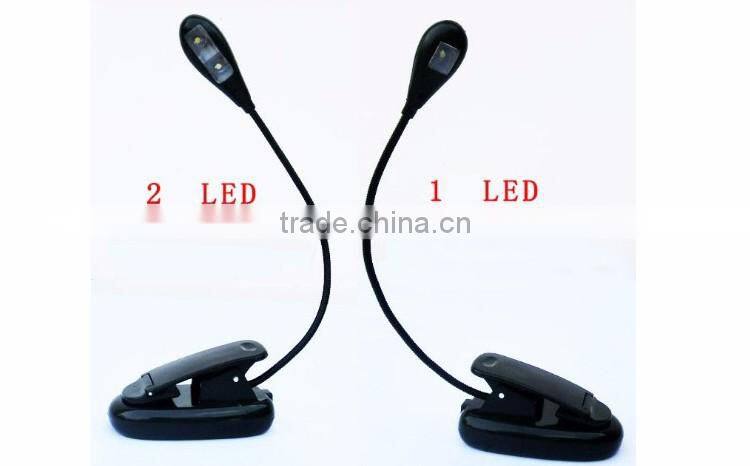 Made In China Colourful 2 Dual Arm Flexible Clip Book reading LED Light.
