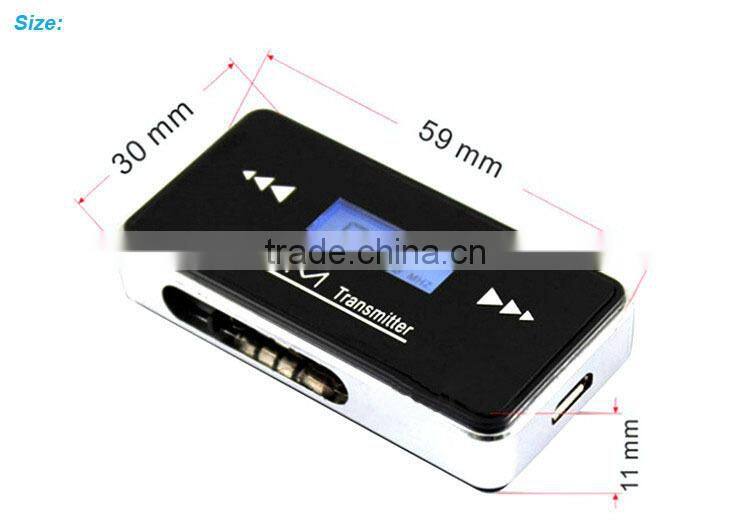 CAR WIRELESS MP3 FM RADIO TRANSMITTER HANDS FREE FOR MOBILE IPAD