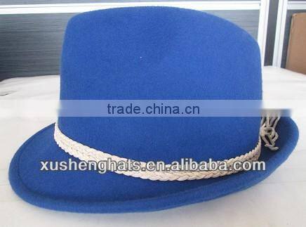 100% new design fedora hat with feather for men