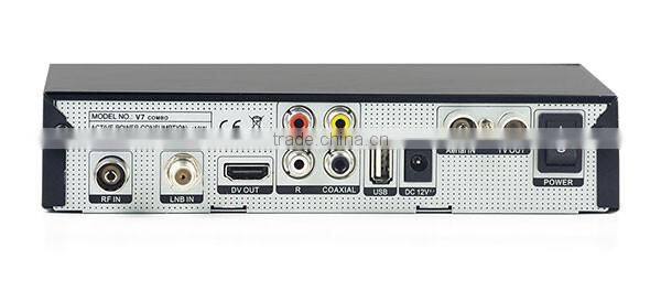Cheapest DVB S2/T2 combo satllite Tv receiver freesat v7 hd with LCD Display IPTV set top box