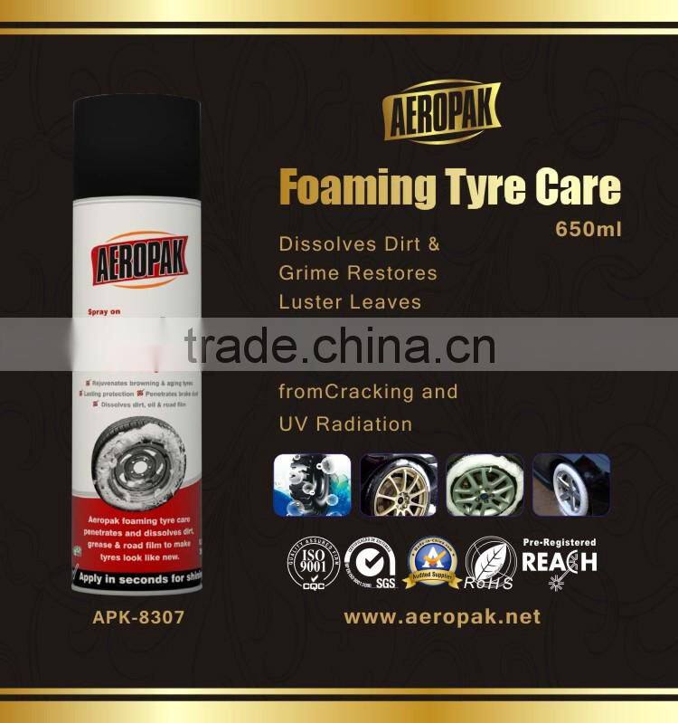 AEROPAK Free sample Foaming tyre care Car wash supplies foaming tyre care for car wheel