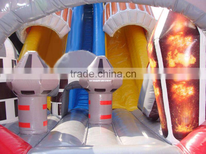 2016 New design China robot giant inflatable slide