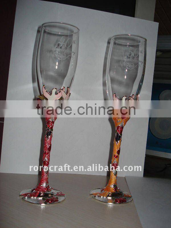 50th birthday champagne glass gift