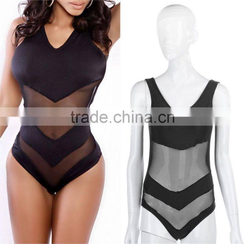 New Sexy Womens Mesh One-Piece Bikini Set Monokini Swimwear Swimsuit Beachwear