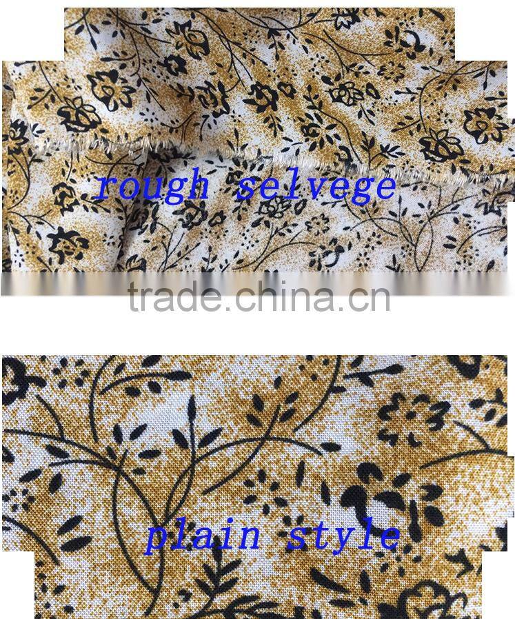 China manufacturer make to order 30*30 68*68 115gsm printed spun rayon fabrics