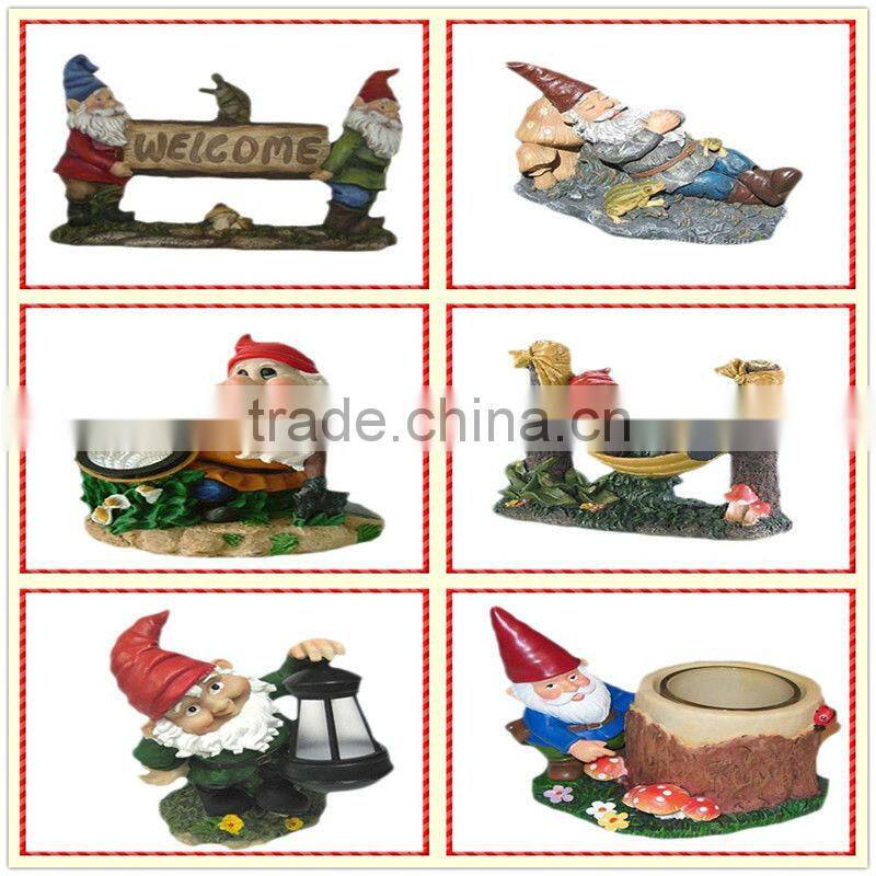 2014 funny little man polyresin handmade Garden Dwarfs