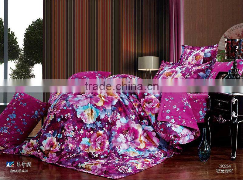 Beatiful flower printed bedding set