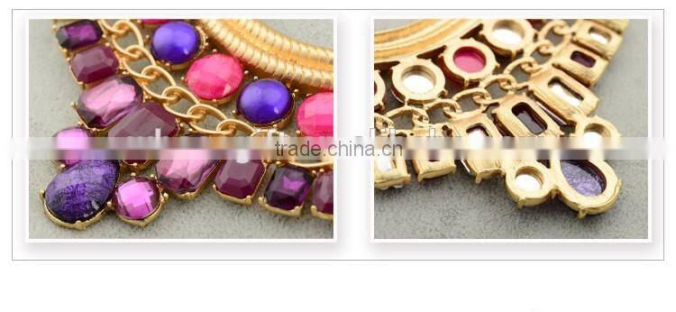 Wholesale Alloy sautoir collarbone chain resin necklaces