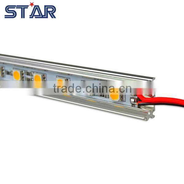 Waterproof Aluminum Aquarium LED Rigid Bar White Color DC12V 60led/m U shape