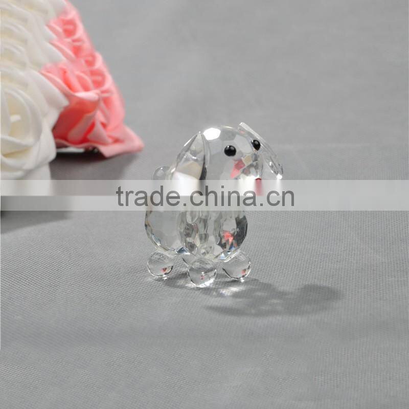 faceted crystal animal for office decoration