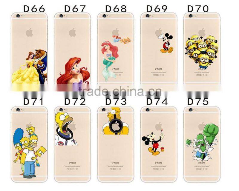 Ultra thin and soft cell phone case with Disney carton imprint .