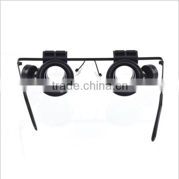 headset glasses type watch repair magnifier with led light magnifier
