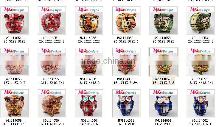 New Design Lovely Pig Shape Ceramic Coin Bank Hot Sale