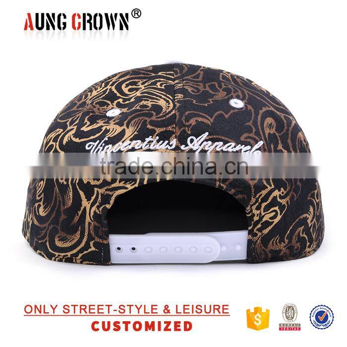 newest embroidery 5 panel snapback cap