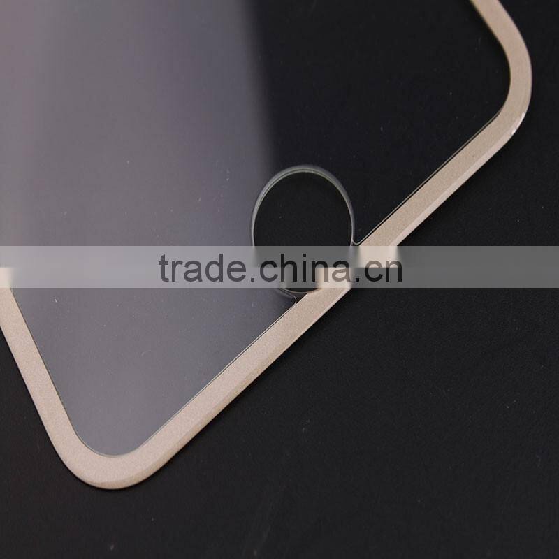 Luxury Gold Border 9H Tempered Glass Explosion Proof Screen Protector Wholesales