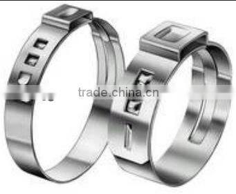 Stepless Swivel Silicone Round Stainless Steel Single Ear Hose Clamp