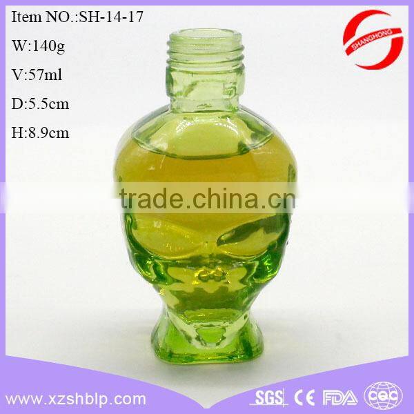 skull shape perfume glass bottle wholesale