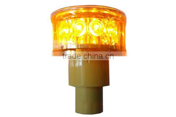 yellow solar led strobe warning light