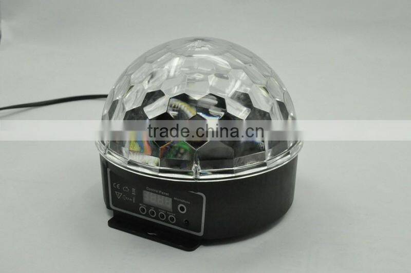 6pcs*1W RGBYWV LCD DMX Crystal ball magic led light