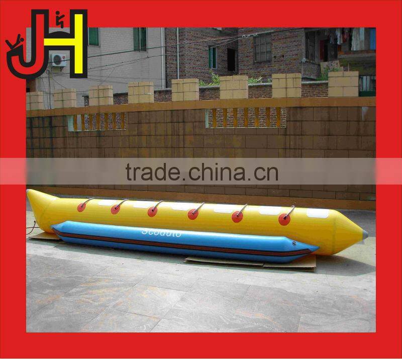 2016 Alibaba Suppliers Excellent Material Double Tubes Inflatable Water Banana Boat For Sale