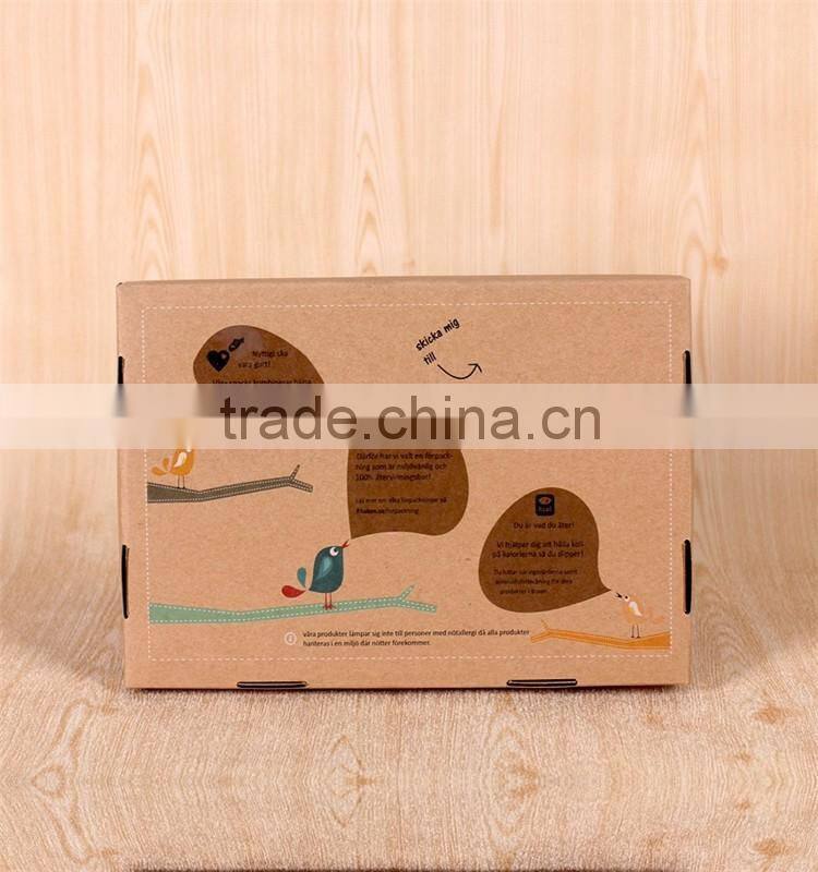 Customized good quality brown paper food packaging box