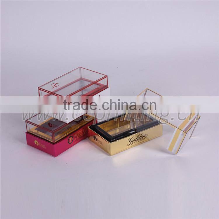 creative perfume packing box with plastic lid