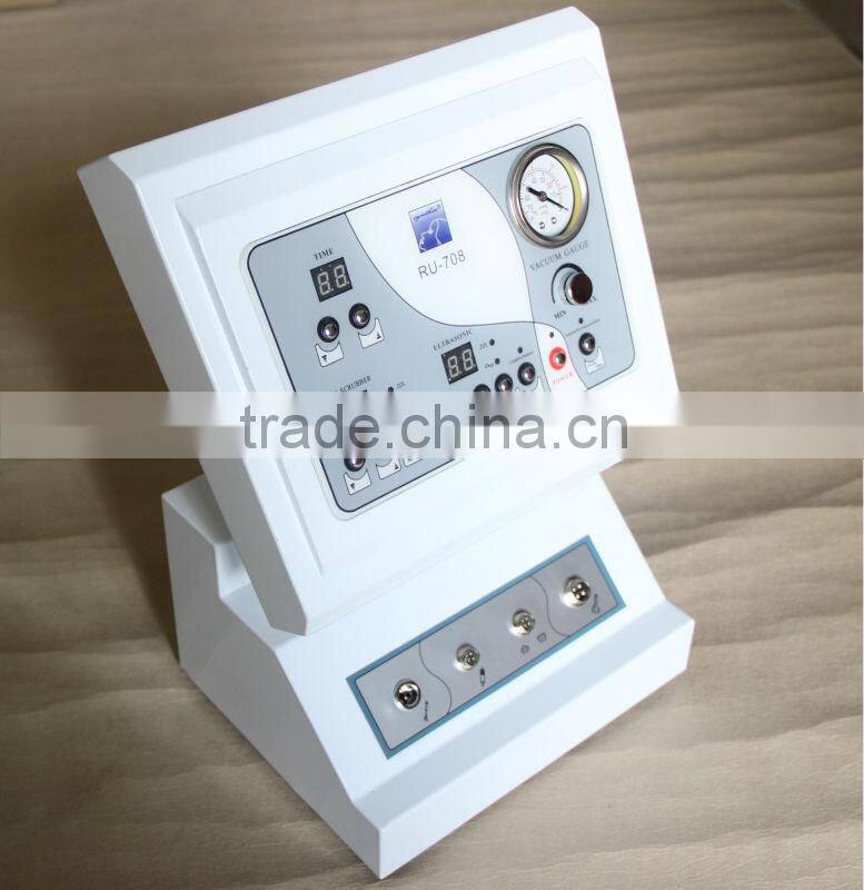 4 in 1 home facial equipment with skin scrubber ultrasonic