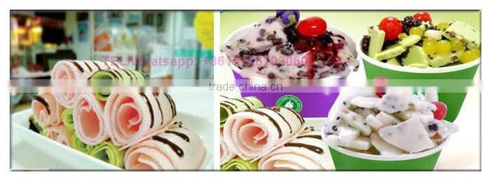 CBJF-210 450mm big pan thailand rolled fried ice cream machine