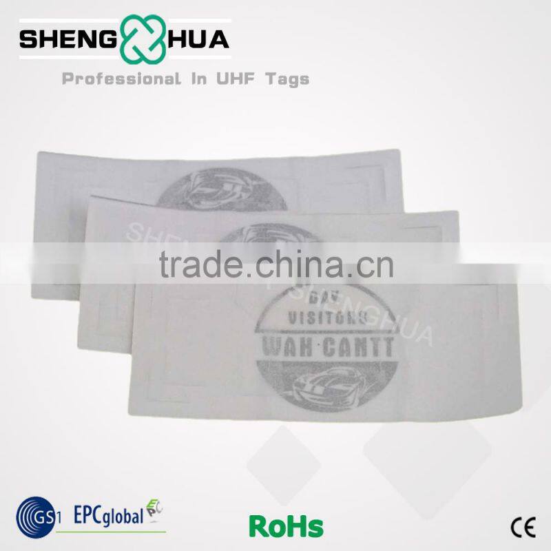 Printable PET passive uhf windshield label passive UHF rfid tag car alarm for vehicle tracking
