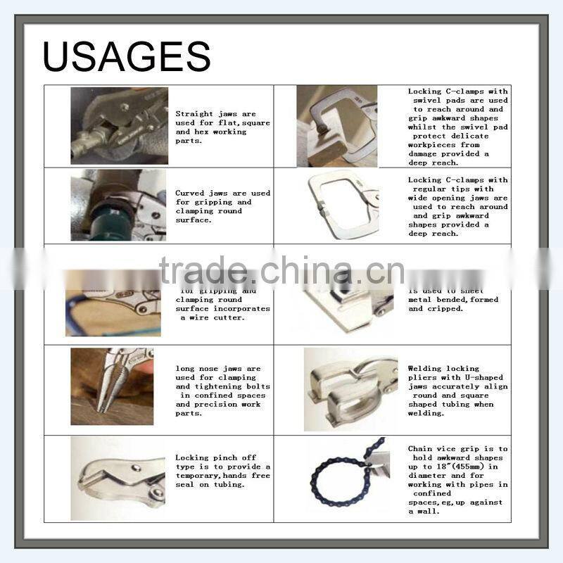 hot selling heavy duty pipe wrench with dipped handle 10" plier tool