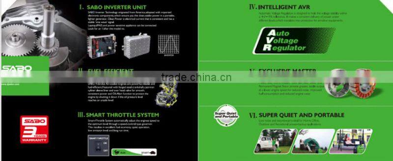 Single Phase Smart Silent Sine Wave Digital Inverter Gasoline Generator with4-Stroke Engine
