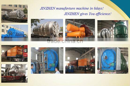 JINZHEN Q245 boiler steel waste tires oil extraction plant