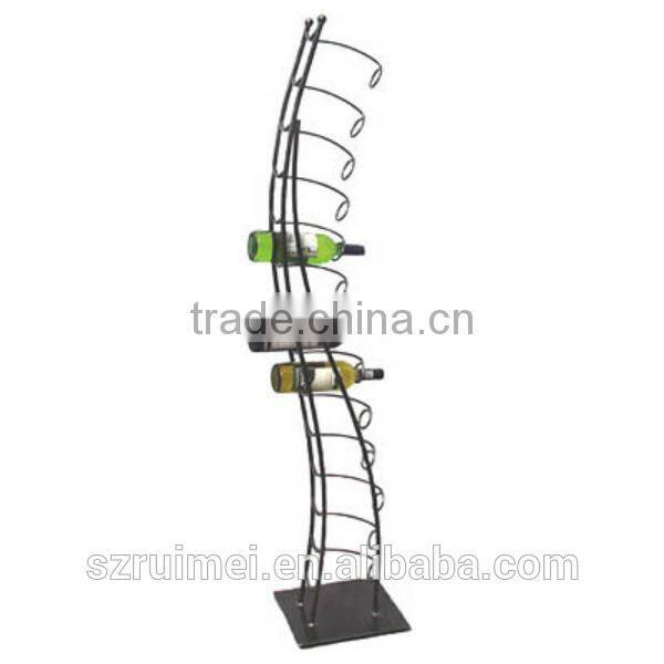 Upright commercial supermarket multi-tier wine display