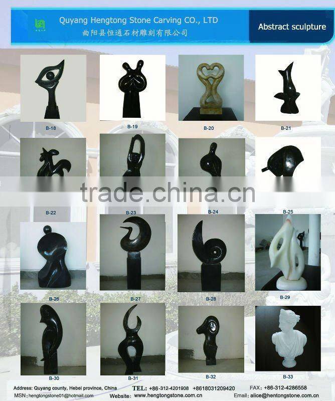 Black Dove Marble Abstract Sculpture