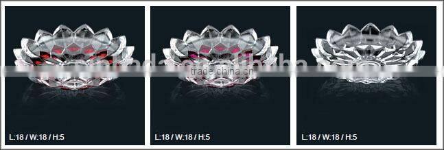 Home decoration and hotel use,louts shaped glass bowl for fruit&candy&snacks,glass tableware