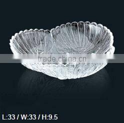 Crystal glass peafowl shape glass bowl for candy,fruit,snacks